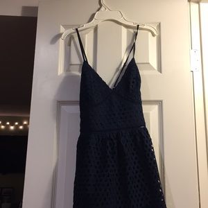 Abercrombie navy blue lace dress
